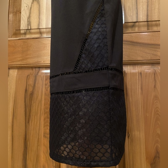 Missguided - Black Pencil Skirt - Peekaboo Crochet & Sheer Mesh Detail, size 12 - Picture 5 of 14